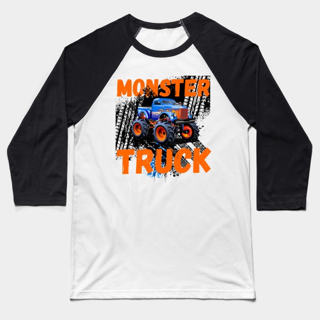 MONSTER TRUCK Baseball T-Shirt by equiliser